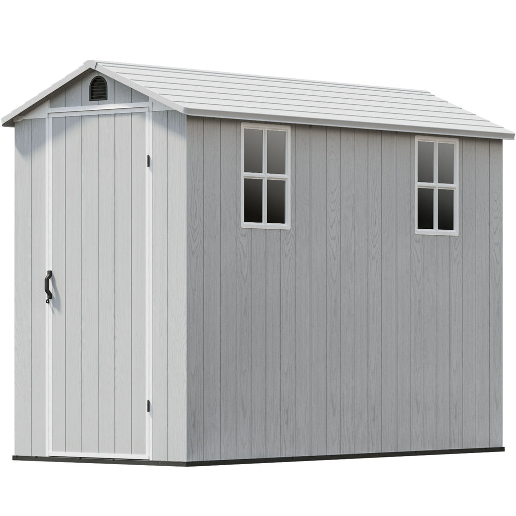 Fit-it 4x8 Plastic Storage with Floor, Gray
