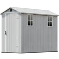 Fit-it 4x8 Plastic Storage with Floor, Gray