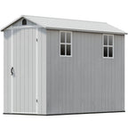 Fit-it 4x8 Plastic Storage with Floor, Gray
