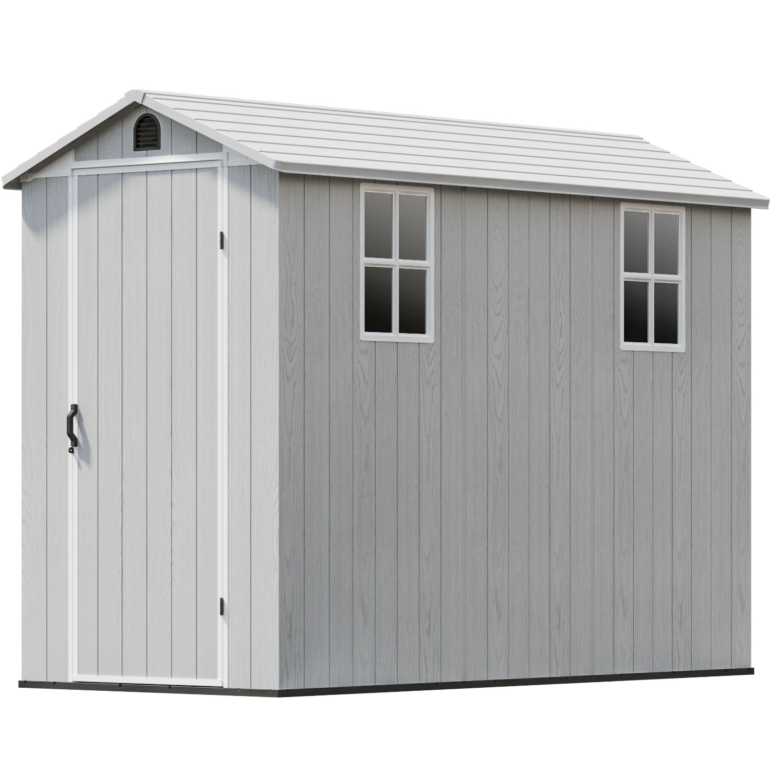 Fit-it 4x8 Plastic Storage with Floor, Gray