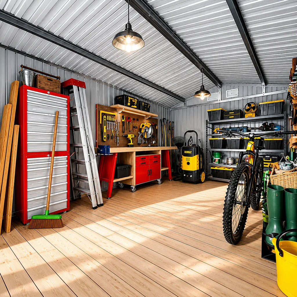 10x12 Metal Shed, Brown