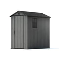 Fit-it 4x6 Plastic Storage Shed for Bike, Dark Gray