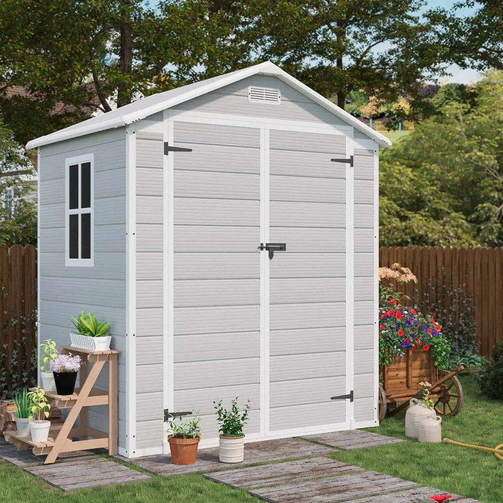 6x4 Plastic Storage Shed with Floor