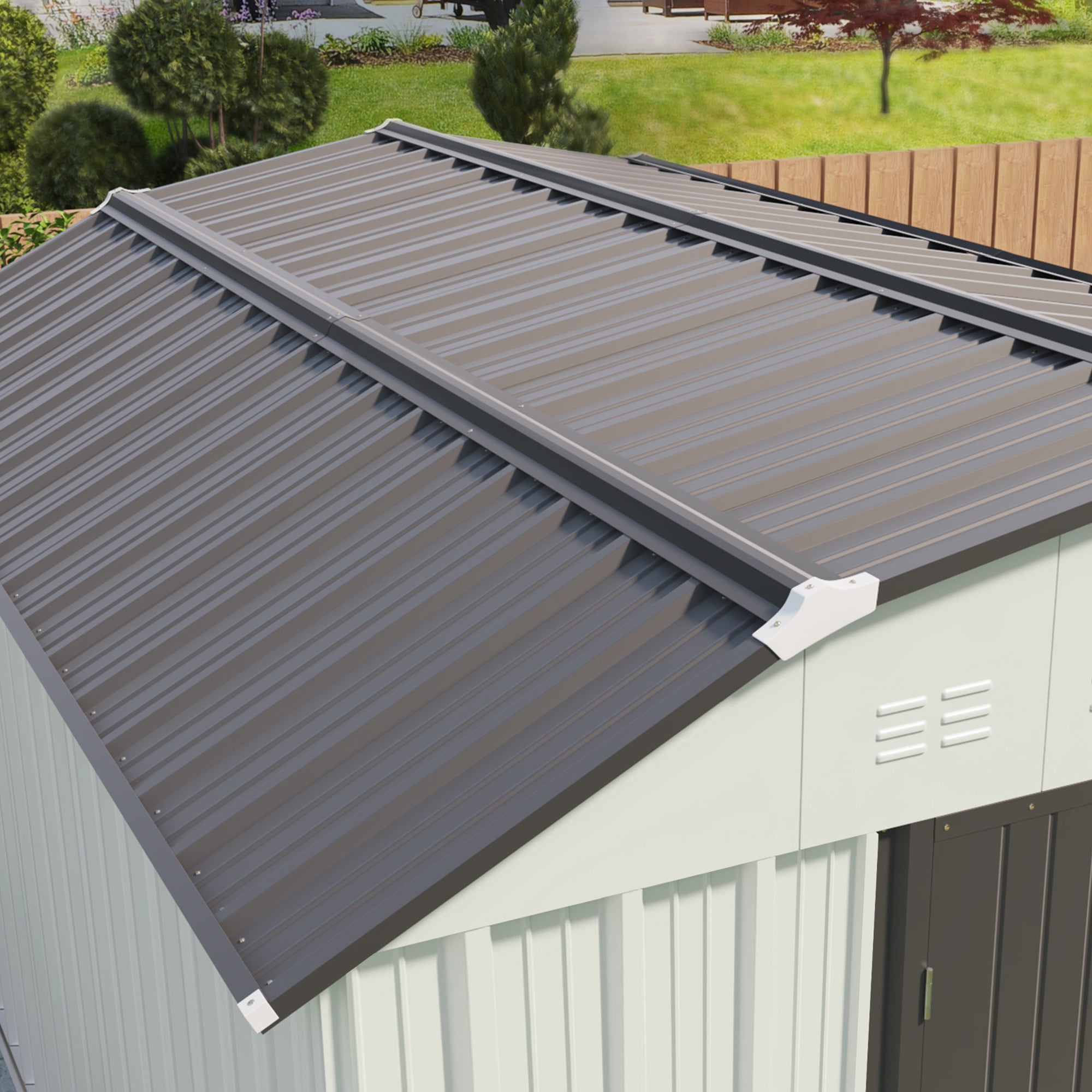 10x12 Barn Style Metal Shed with Gambrel Roof
