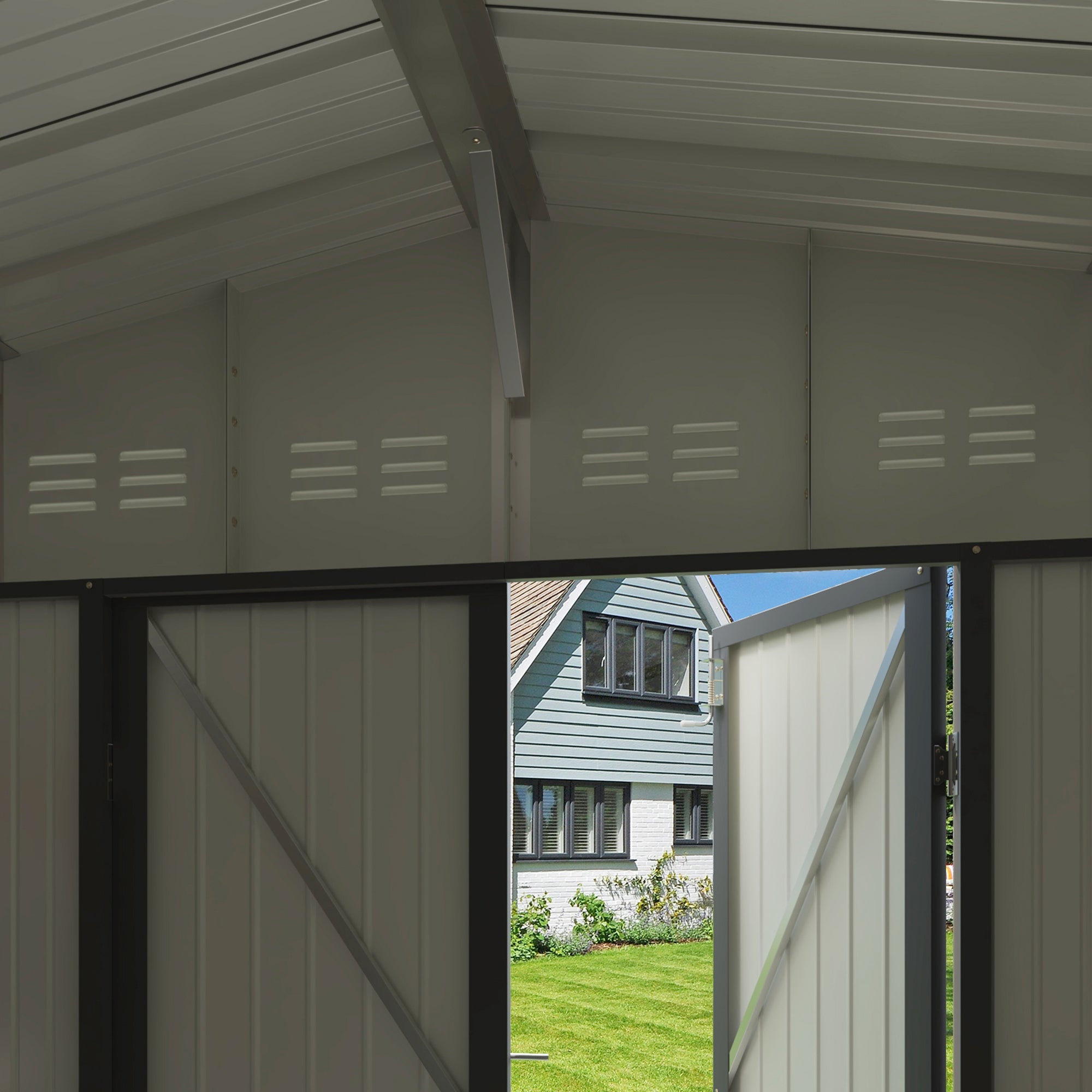 10x12 Barn Style Metal Shed with Gambrel Roof