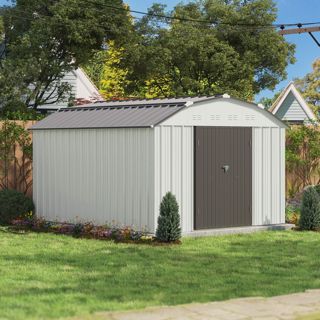 10x12 Barn Style Metal Shed with Gambrel Roof
