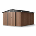10x12 Metal Shed, Brown