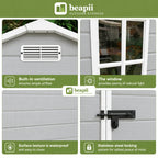 6x4 Plastic Storage Shed with Floor